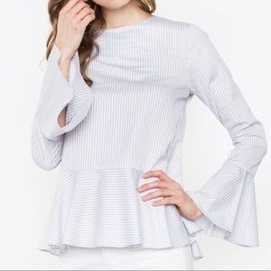 Sugarlips Juniper Stripe Bell Sleeve Top